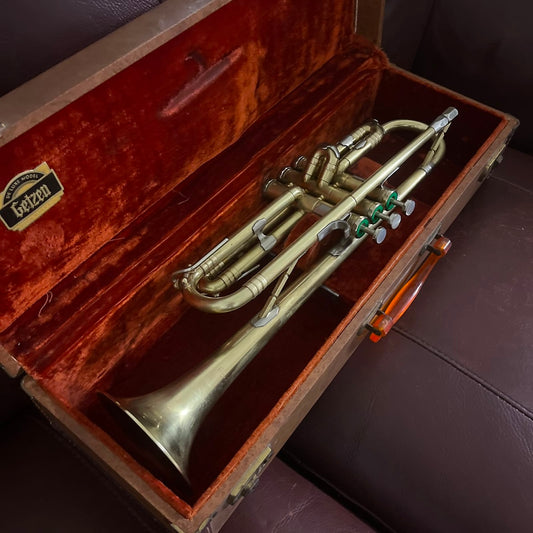 Getzen Model 90 Deluxe (1953) Bb Trumpet SN 23727 (100% new gold tint lacquer)