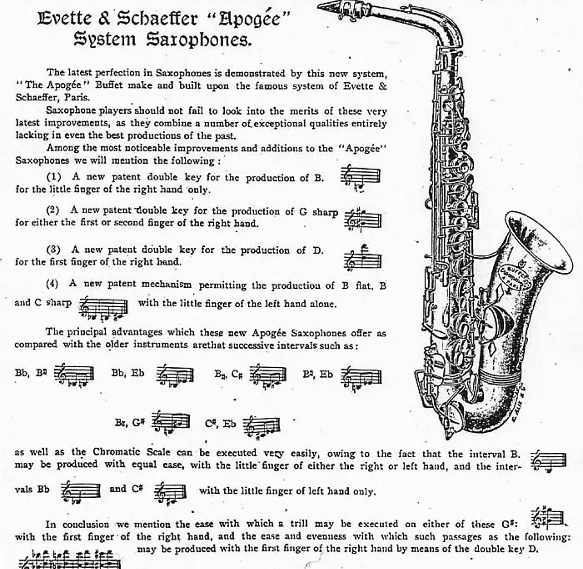 Buffet/Evette & Schaeffer Eb Alto Saxophone SN 13644 (Carl Fischer, New York) (Paris - France)